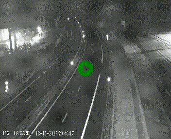 Caméra autoroute A75 à hauteur du col du rocher blanc en direction de Montpellier