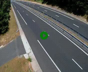 Caméra autoroute A75 à hauteur du col des Issartets en direction de Montpellier