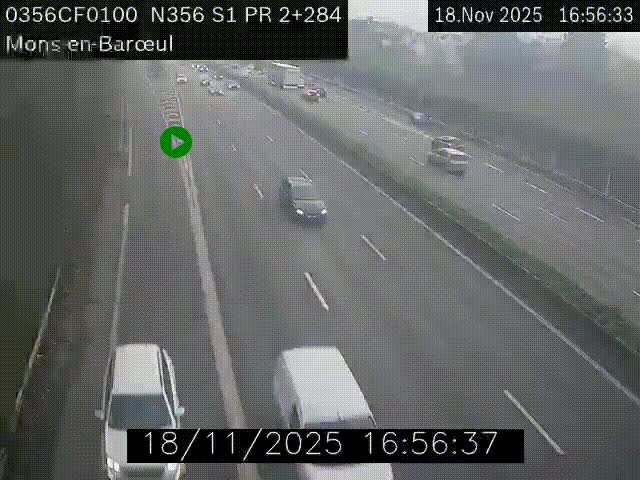 Webcam à l'entrée de Lille en direction du périphérique, à proximité de Mons-en-Baroeul sur la N356