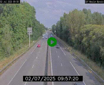 Webcam sur le périphérique de Nantes (N844) entre la Porte de Saint-Luce et la Porte d'Anjou, à l'est de la ville