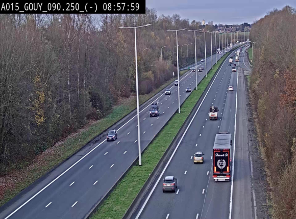 Webcam autoroute Belgique - Gouy-lez-piéton - E42 - BK 90.3