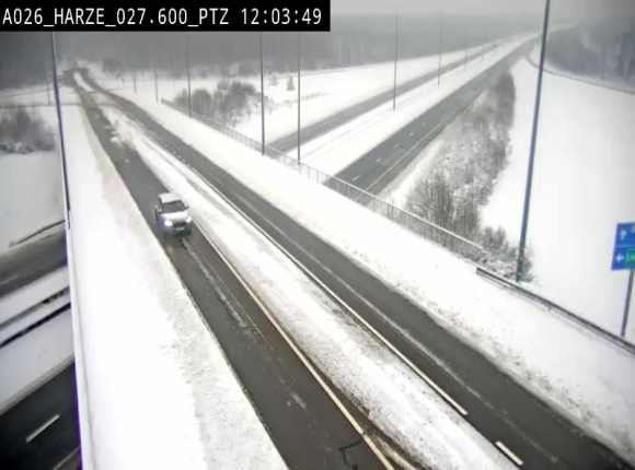 Caméra autoroute Belgique - Sougné-Remouchamps,E25 direction Luxembourg
