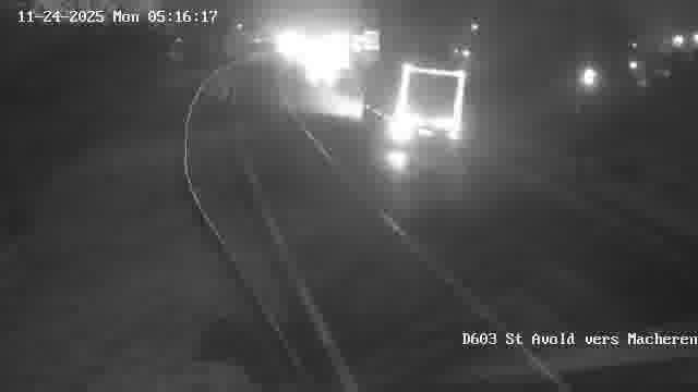Webcam sur la D603 située à proximité de Saint-Avold. Vue orientée vers Macheren.