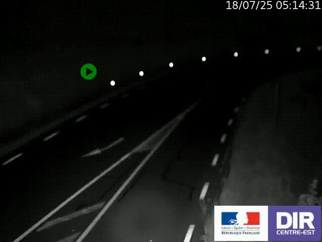 Webcam sur le col Pin Bouchain, vue orientée vers Roanne, en provenance de Lyon sur la nationale 7 (N7)