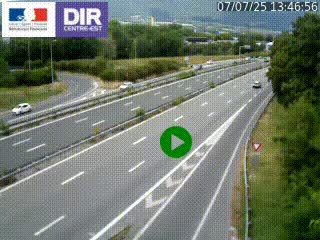 Webcam sur la Nationale 201 à hauteur de la sortie Chambéry-Nord, avant à la jonction entre l'A41 et l'A43, en direction de Lyon