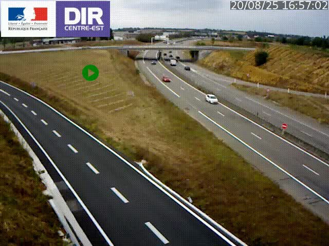 Webcam sur le contournement de Valence, sur la Nationale 7, caméra orientée vers Lyon