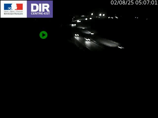 Webcam sur le contournement de Valence, sur la Nationale 7, caméra orientée vers Lyon