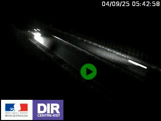 Webcam au niveau du col de Bois Clair à hauteur de Cluny sur la N79. Vue orientée vers Mâcon