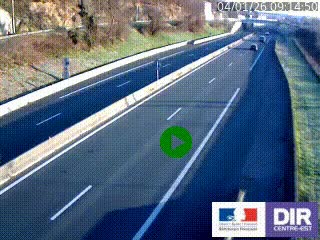 Caméra autoroutière sur l'A47 à hauteur de Givors, a proximité de Lyon. La webcam est orientée vers Lyon