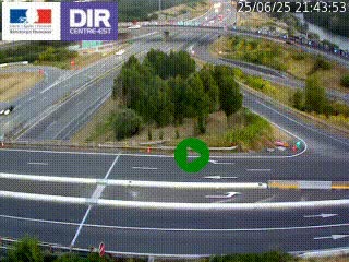 Webcam traffic à Grenoble-sud sur l'autoroute A480. Vue orientée vers l'entrée et la sortie de Grenoble