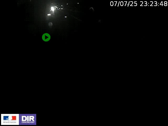 Webcam à Bron sur l'A43 à la jonction avec le boulevard périphérique de Lyon (D383). Vue orientée vers Lyon