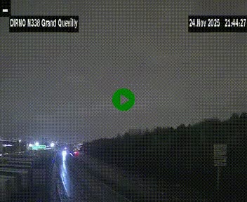 Webcam routière sur N338 à hauteur de Grand-Quevilly en périphérie de Rouen. Vue orientée vers Rouen