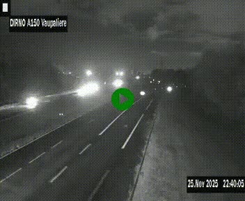 Webcam autoroute A150 à hauteur de La Vaupalière en périphérie de Rouen. Vue orientée vers Rouen