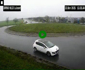 Webcam en périphérie de Chartres sur la N123, à hauteur de Luisant. Vue orientée vers Chartres