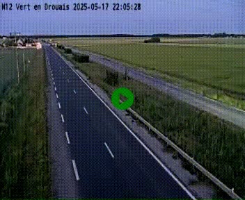 Webcam à hauteur de Vert-en-Drouais sur la N12, en périphérie de Dreux. Vue orientée vers Alençon