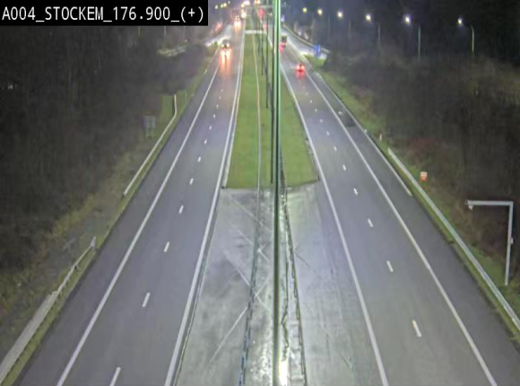 Webcam au-dessus de l'E411 sur la N83 à hauteur de la sortie Stockem. Vue orientée vers Arlon