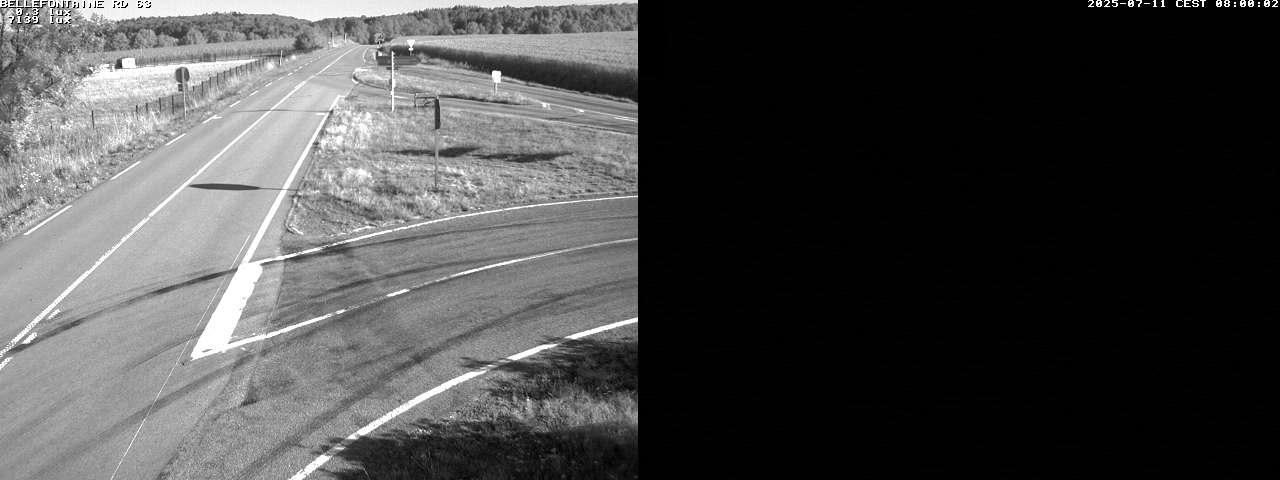 Webcam à Bellefontaine dans les Vosges à 552 mètres d'altitude sur la D63, à la jonction avec la D20A