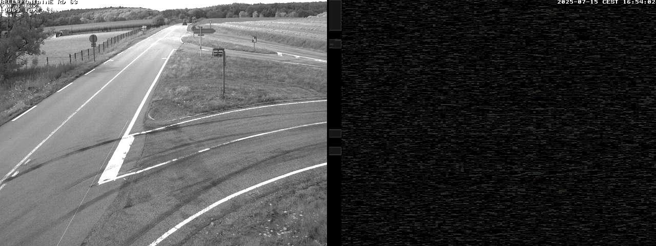 Webcam à Bellefontaine dans les Vosges à 552 mètres d'altitude sur la D63, à la jonction avec la D20A
