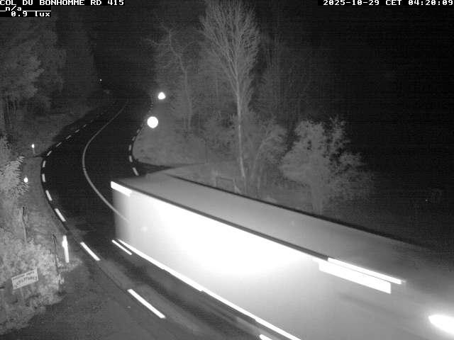 Caméra à proximité du col du Bonhomme sur la D415 à Plainfaing vers l'Alsace