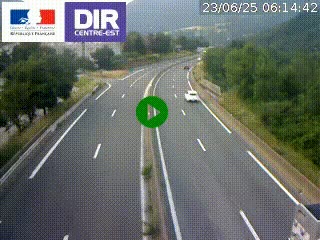 Caméra sur la Nationale 90 (N90) à La Léchère, en direction et à proximité d'Albertville