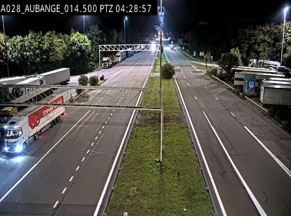 Webcam autoroute Belgique - Aubange - A28 direction Arlon - BK 14