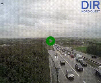 Webcam au début de l'A84 sur le périphérique Ouest de Caen (N814) à hauteur de la sortie 9, Porte de Bretagne