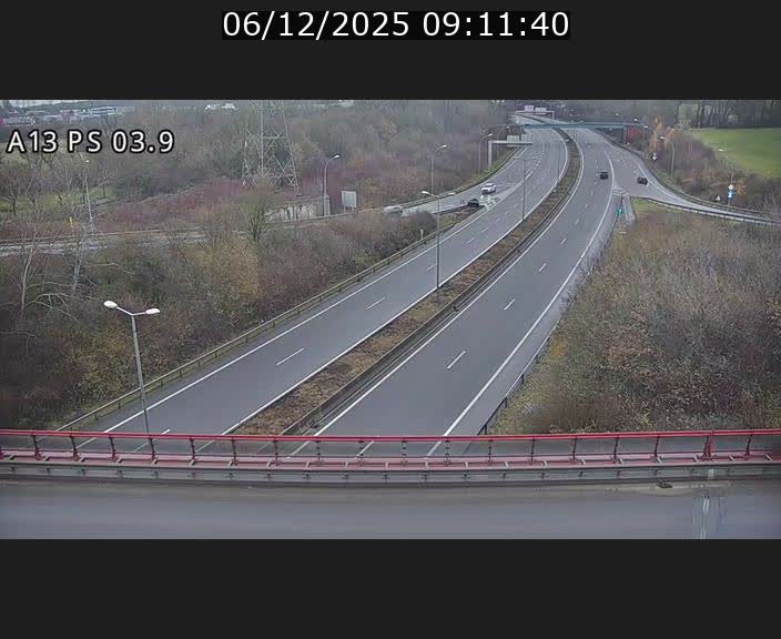 Traffic live webcam Luxembourg Differdange - A13 direction Esch-sur-Alzette - BK 3.9