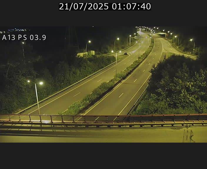 Traffic live webcam Luxembourg Differdange - A13 direction Esch-sur-Alzette - BK 3.9