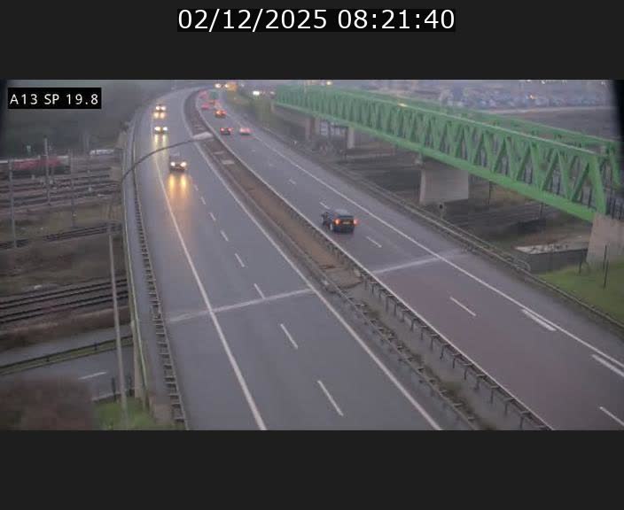 Traffic live webcam Luxembourg Croix de Bettembourg - A13 direction Esch-sur-Alzette - BK 19.8