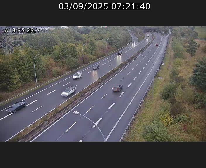 Traffic live webcam Luxembourg Frisange - A13 direction Allemagne - BK 26