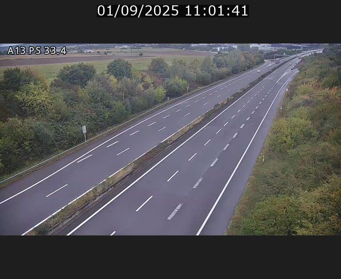 Webcam trafic sur A13 à hauteur de Mondorf-les-Bains en direction d'Altwies