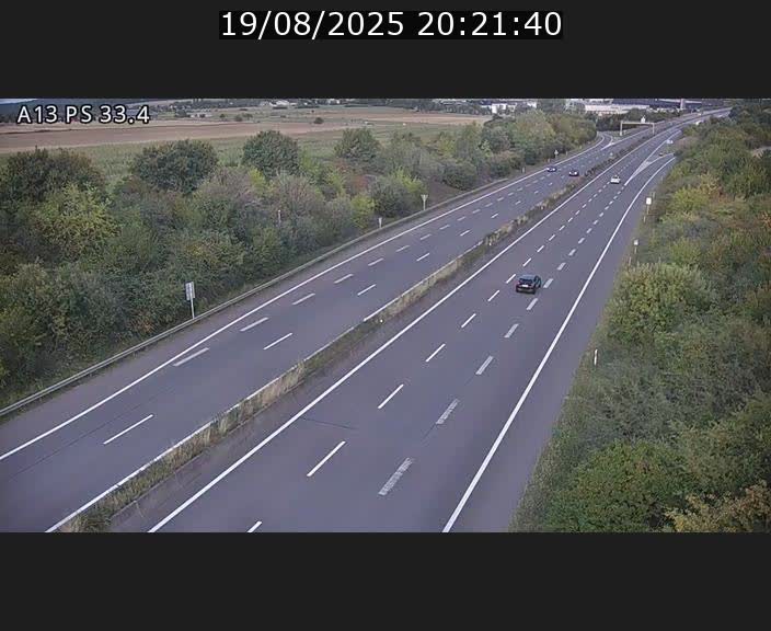 Webcam trafic sur A13 à hauteur de Mondorf-les-Bains en direction d'Altwies