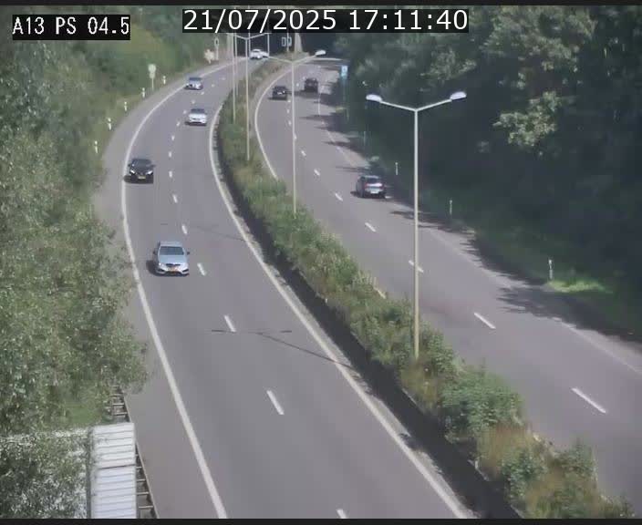 Traffic live webcam Luxembourg Differdange - A13 direction Esch-sur-Alzette - BK 4.5