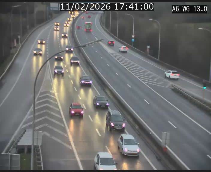 Traffic live webcam Luxembourg Mamer - A6 - BK 13 - direction Luxembourg/France/Allemagne