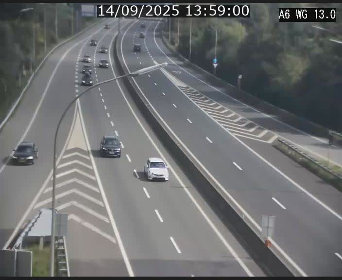 Traffic live webcam Luxembourg Mamer - A6 - BK 13 - direction Luxembourg/France/Allemagne