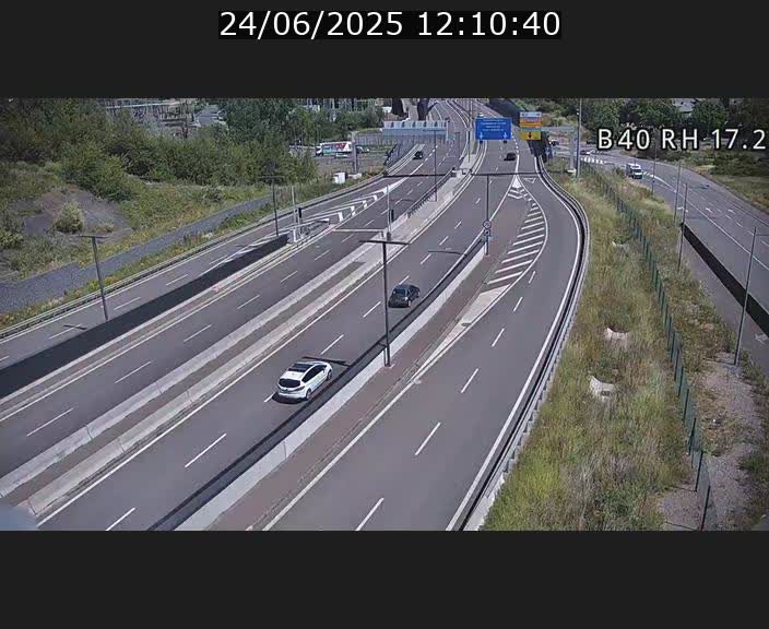 Webcam sur le contournement d'Esch Belval à hauteur de la sortie Université de Luxembourg. Vue orientée vers Luxembourg