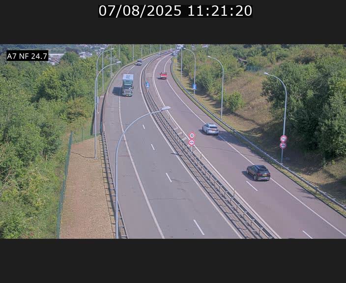 Caméra trafic Luxembourg - A7, Schieren direction Mersch