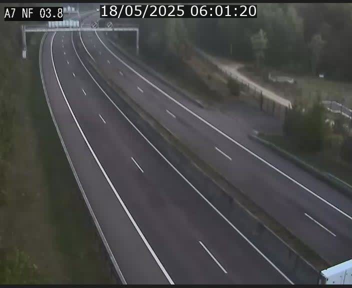 Webcam autoroute A7 au Luxembourg à la sortie du Tunnel Stafelter vers le Nord