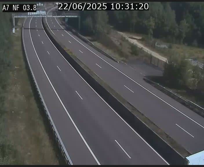 Webcam autoroute A7 au Luxembourg à la sortie du Tunnel Stafelter vers le Nord