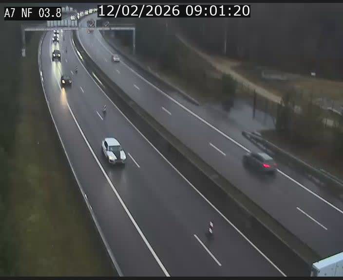 Webcam autoroute A7 au Luxembourg à la sortie du Tunnel Stafelter vers le Nord