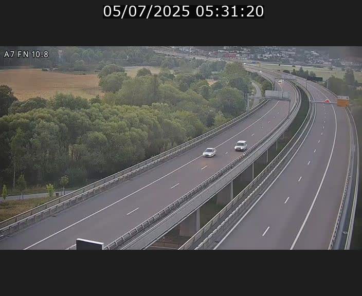 Caméra trafic Luxembourg - A7, Tunnel Gousselerbierg, sortie sud, direction rond-point Lorentzweiler (BK 10.8)