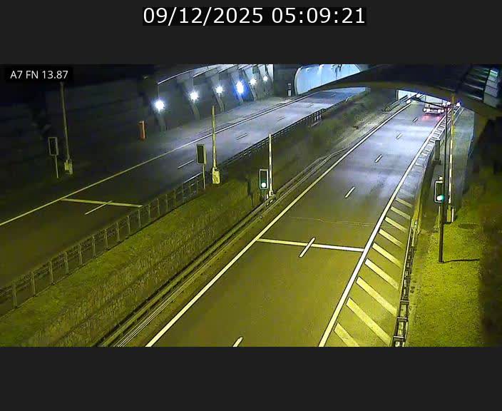Caméra trafic Luxembourg - A7, Tunnel Gousselerbierg, entrée nord, direction Lorentzweiler