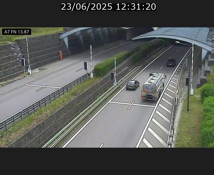 Caméra trafic Luxembourg - A7, Tunnel Gousselerbierg, entrée nord, direction Lorentzweiler