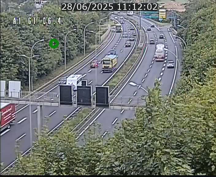 Traffic live webcam Luxembourg Hamm - A1 direction Sandweiler - BK 6.4