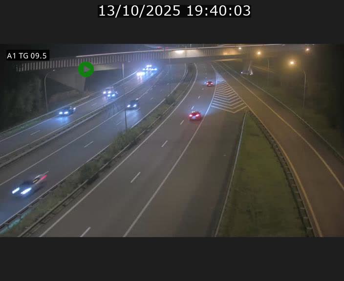 Traffic live webcam Luxembourg Jonction Grünewald - A1 direction Luxembourg-ville - BK 9.5