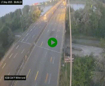Webcam sur le périphérique de Bordeaux à l'est de la ville. Caméra située sur le Pont Mitterand sur la N230