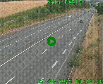 Caméra routière sur l'autoroute A20 à Saint-Hilaire-Bonneval, au sud de Limoges. Vue orientée vers Paris