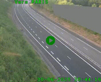 Caméra routière sur l'autoroute A20 à Saint-Pardoux-l'Ortigier, à la jonction avec l'A89. Vue orientée vers Paris