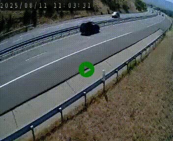 Caméra autoroutière France - A75, Engayresque, entre Millau et Séverac-le-Chateau, en direction de Montpellier