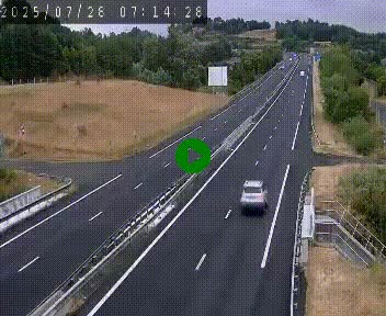 Caméra autoroutière France - A75, Coren, en direction de Montpellier
